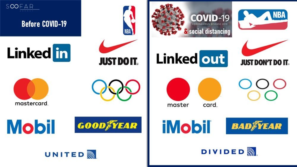 Covid-19 : These famous logos have been remade for the coronavirus ...
